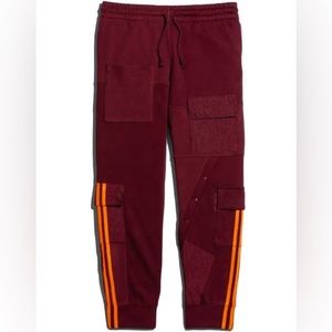 adidas Ivy Park Cargo Sweatpants
Maroon/Solar Orange Size Small